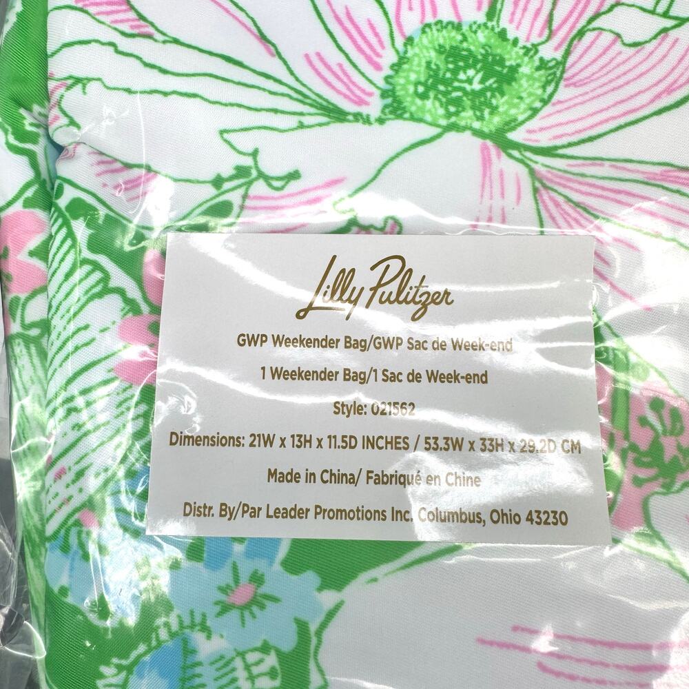 Lilly Pulitzer Weekender Bag Putting Green Poppyland Large Duffle Bag GWP NWT - Picture 6 of 7